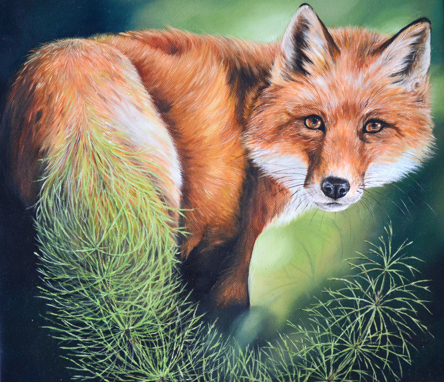 Marlou Jaspers Art Oil paintings Rävsvans