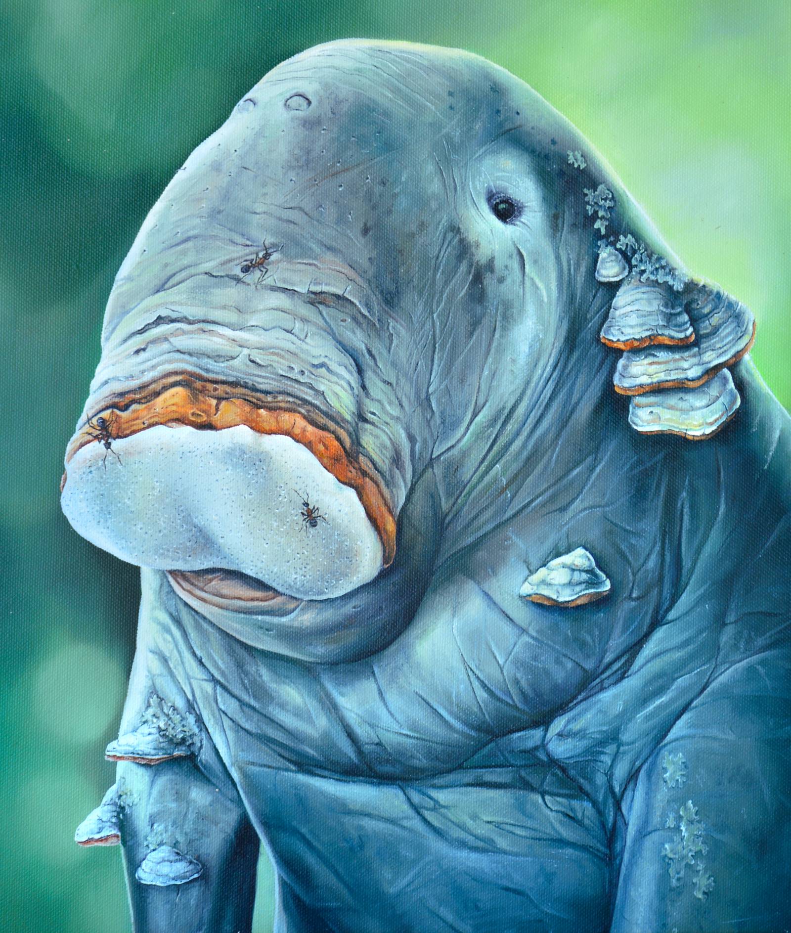 Marlou Jaspers Art Oil painting Surrealism Fruiting Bodies