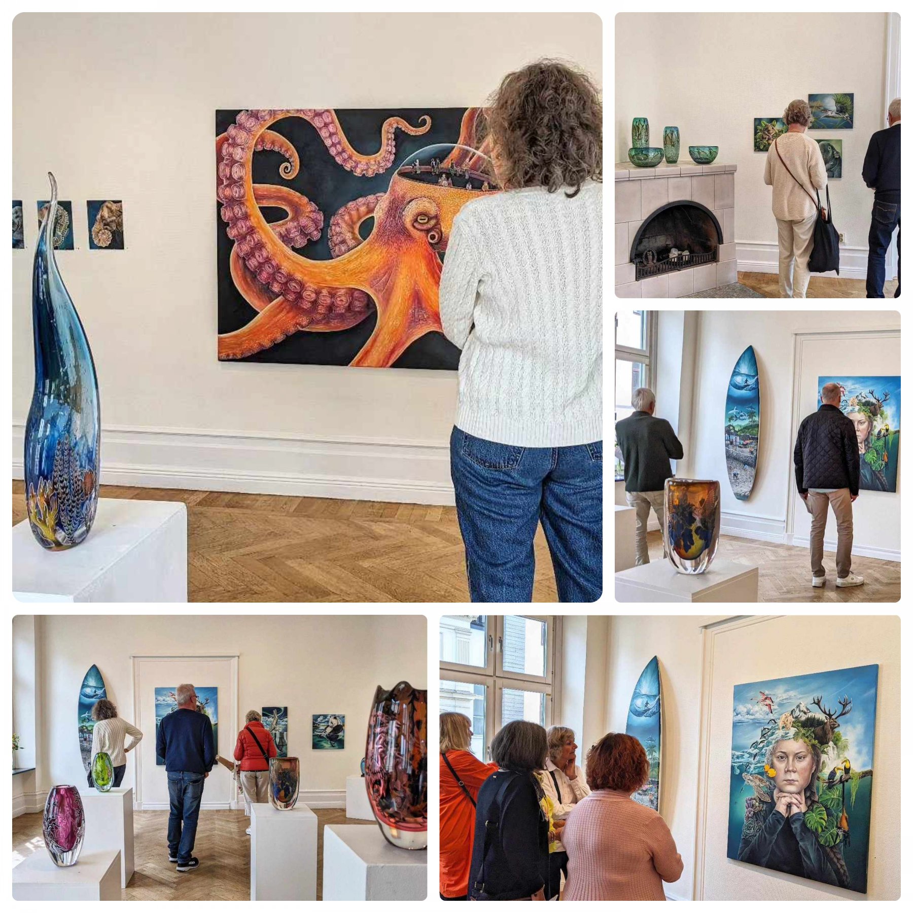 collage nyköping galleri sjöhästen Marlou Jaspers Micke Johansson Iita Jaakonaho