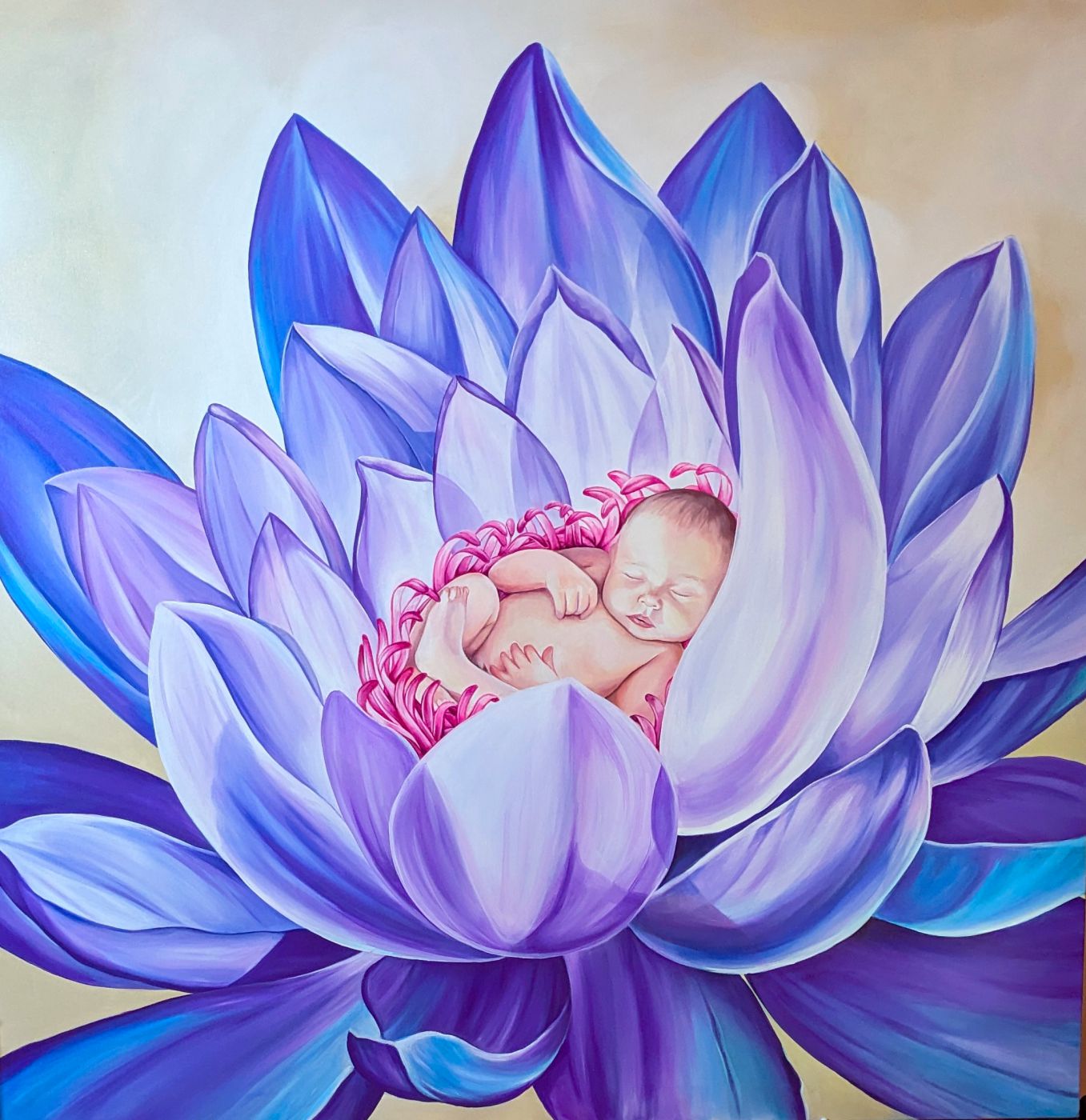 flower baby painting prenatal practice Mirella Uhden Marlou Jaspers