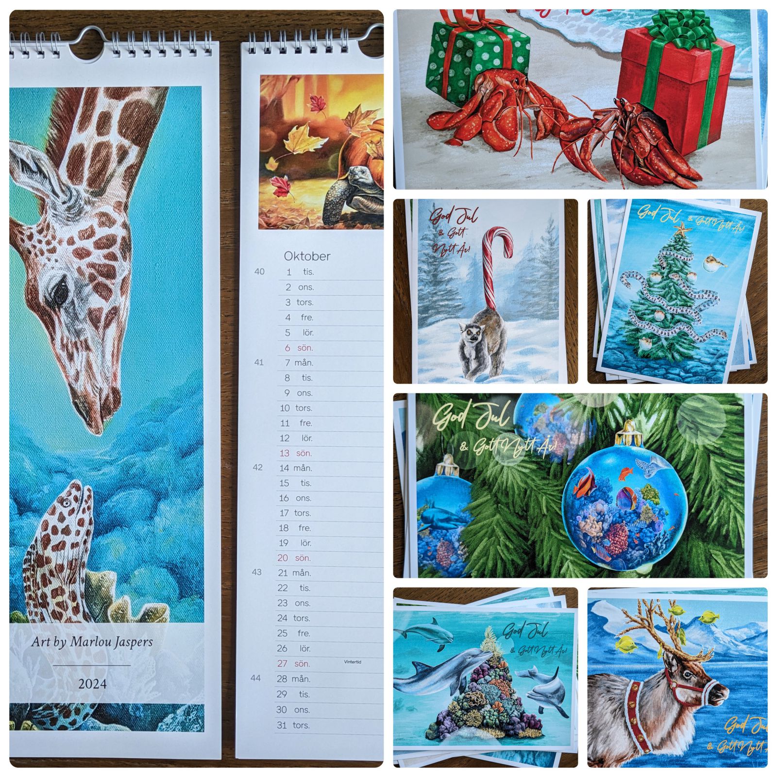 konstkalender julkort