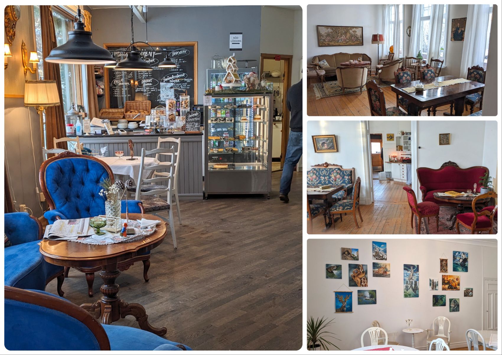 slottpigorna Nora café konst